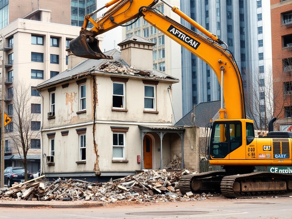 Demolare casă veche centru